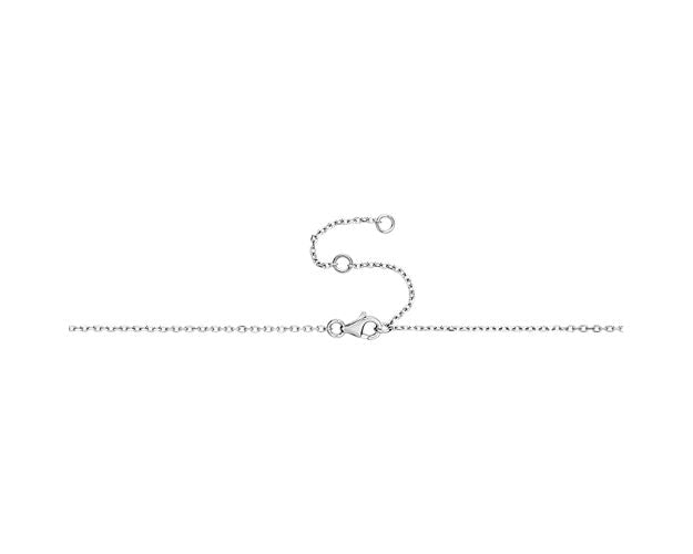 Diamond Scatter "V" Necklace In 14k White Gold